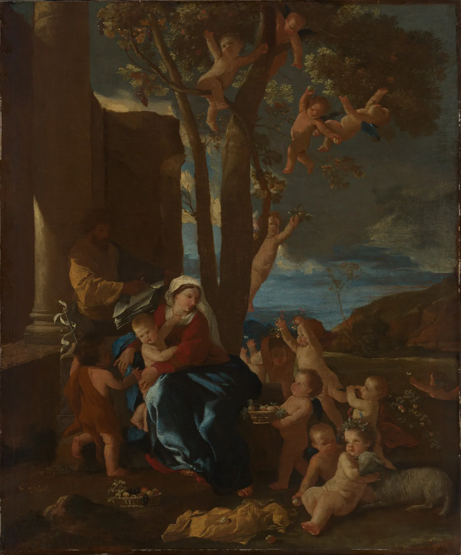 La Sagrada Familia con San Juan Bautista, de Nicolas Poussin