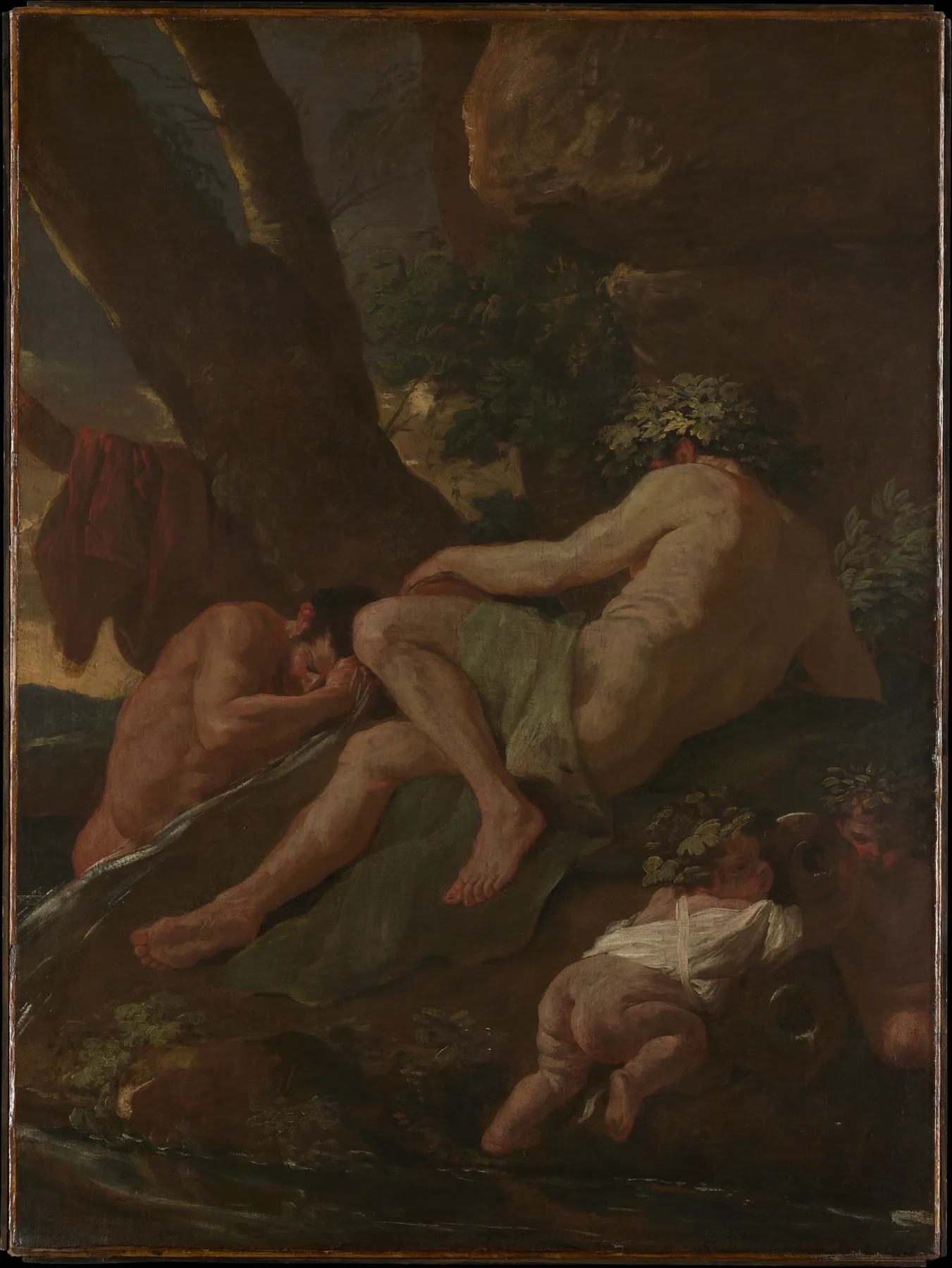 Midas lavándose en la fuente del Pactolo, de Nicolas Poussin