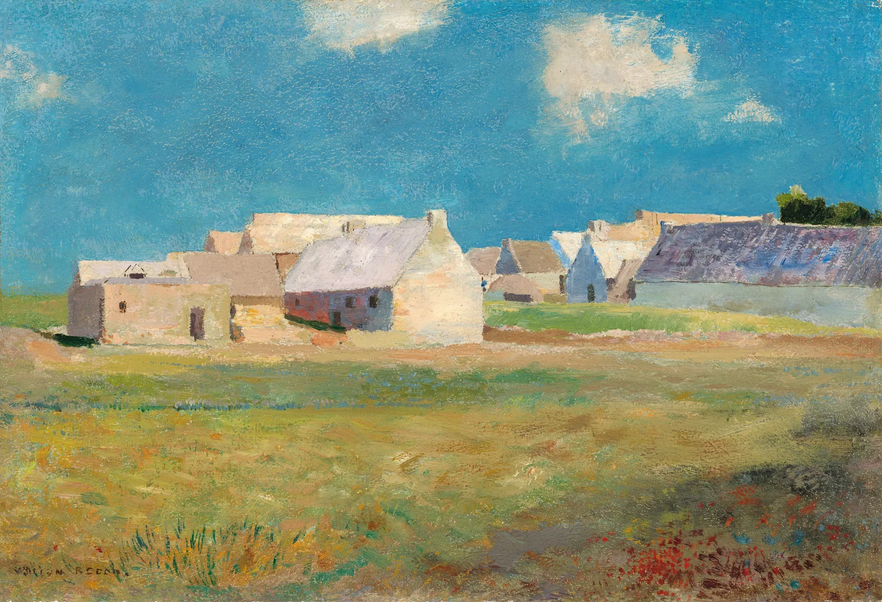 Aldea bretona, de Odilon Redon