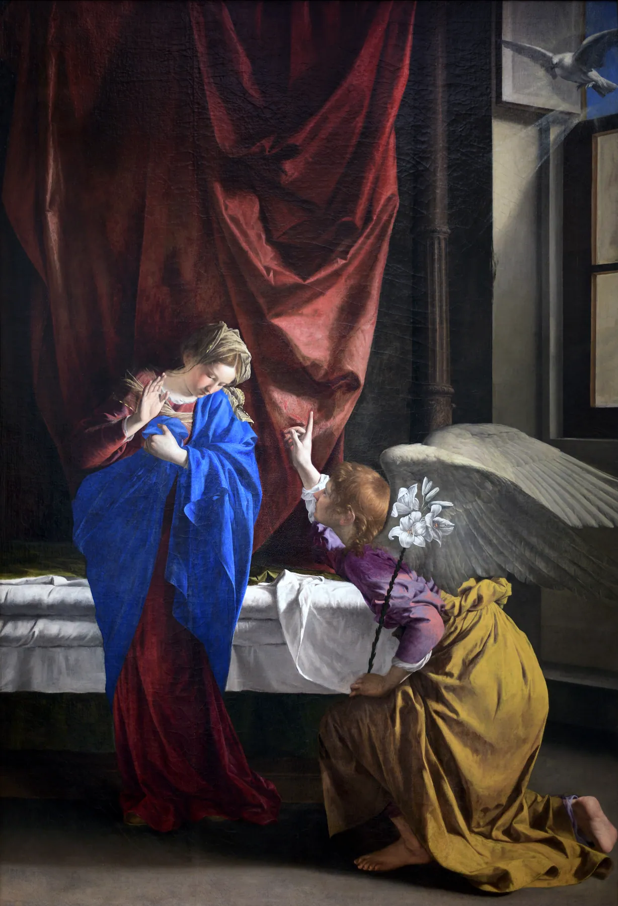 La Anunciación, de Orazio Gentileschi
