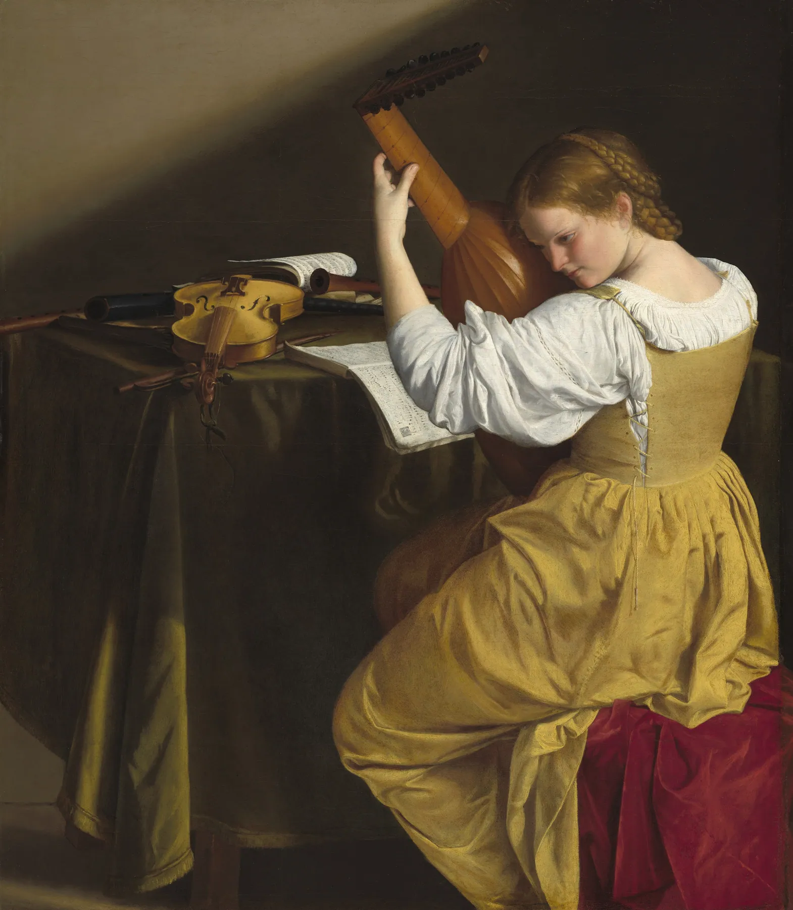 Tocadora de laúd, de Orazio Gentileschi
