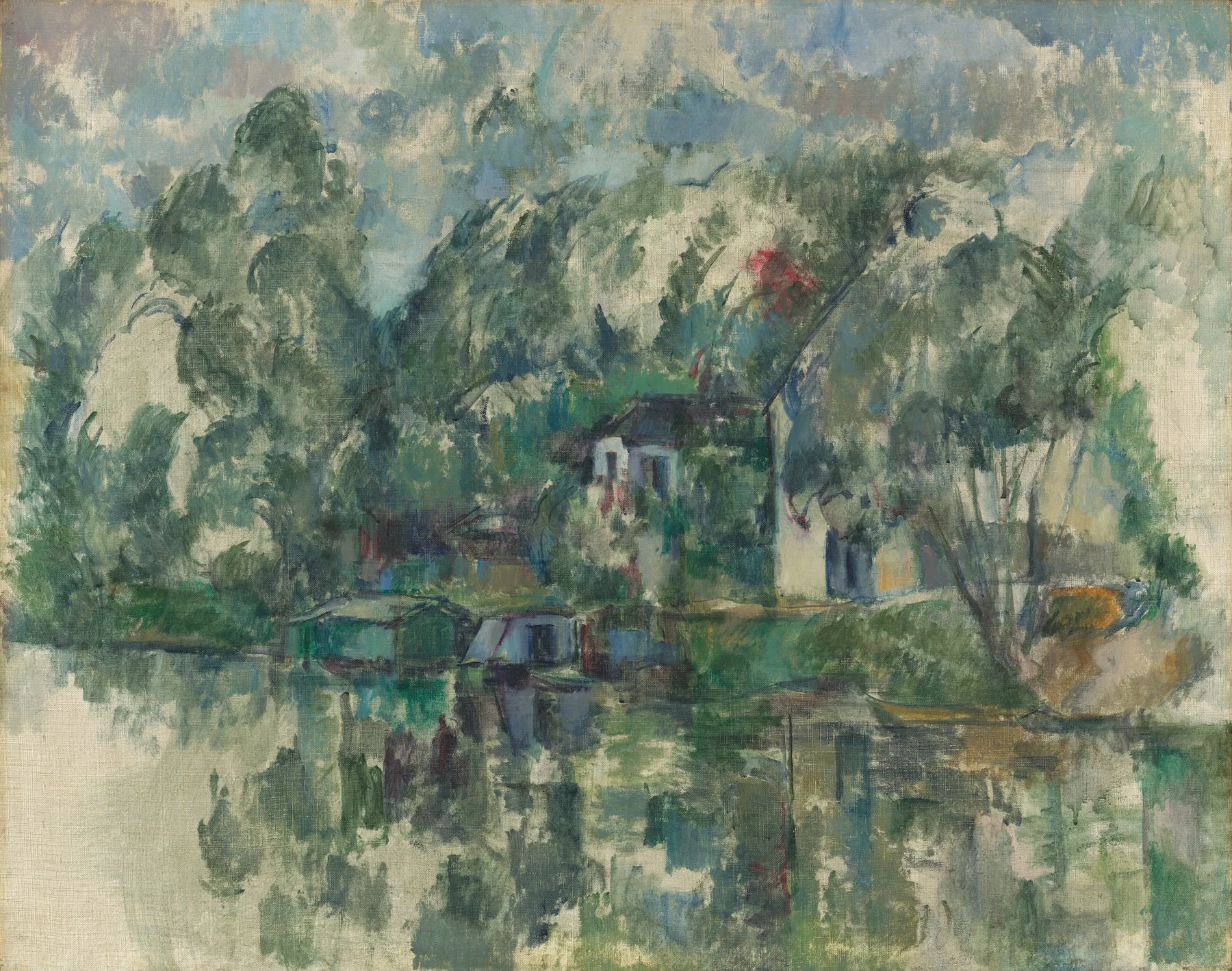 A la orilla del agua, de Paul Cézanne