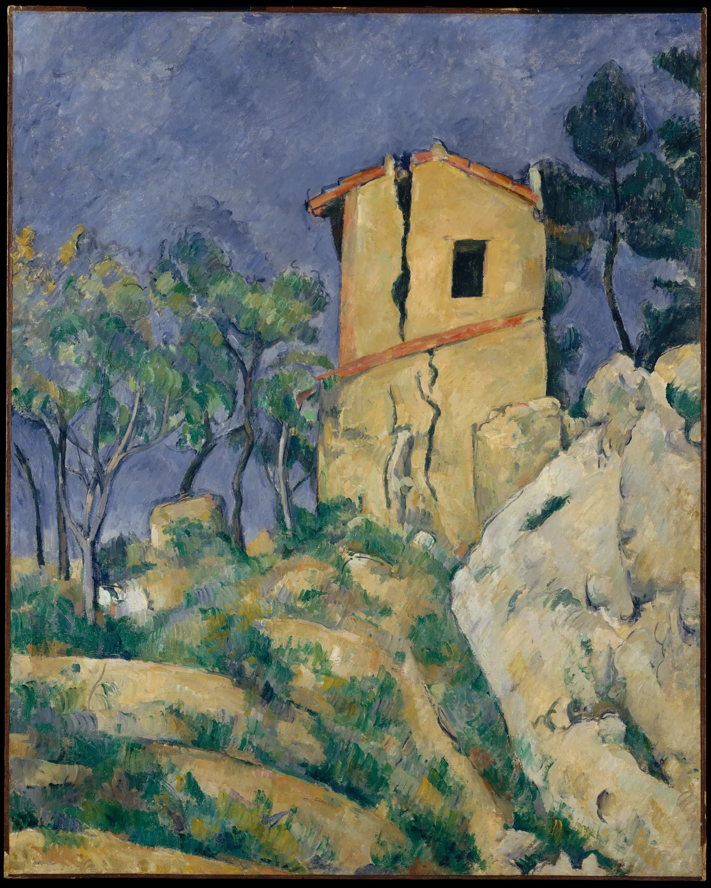 La casa de los muros agrietados, de Paul Cézanne