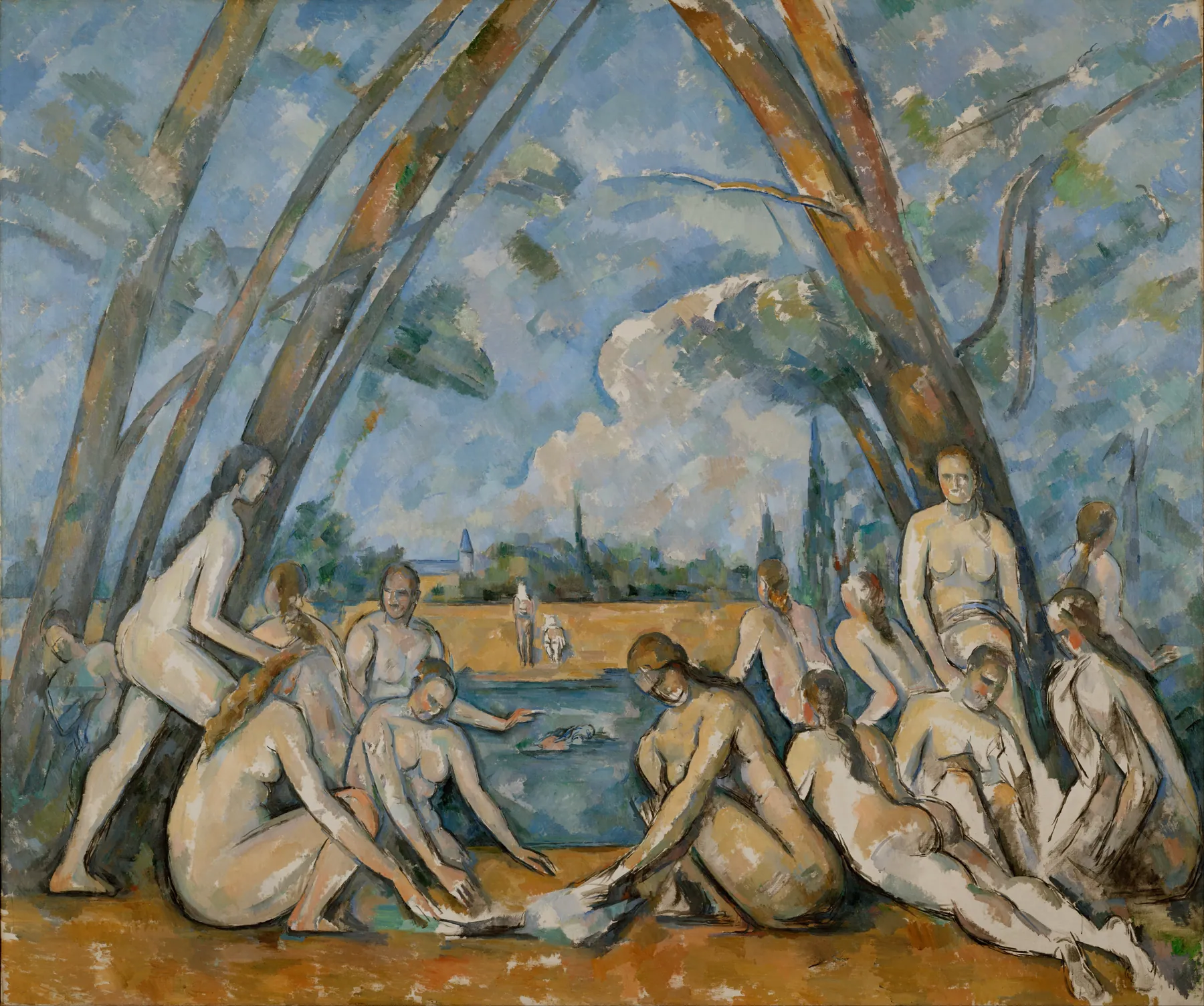 Las grandes bañistas, de Paul Cézanne
