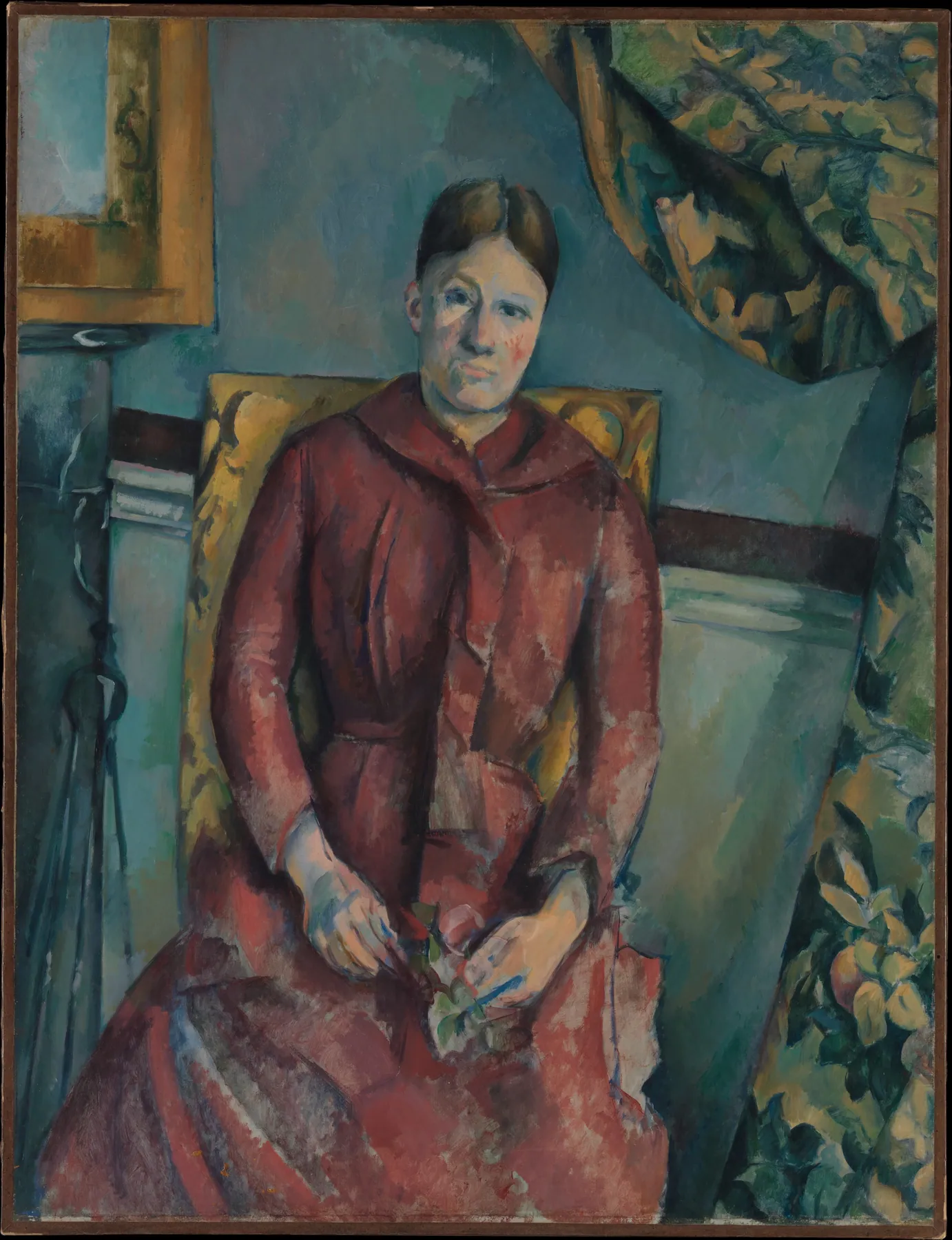 Madame Cézanne (Hortense Fiquet, 1850–1922) con vestido rojo, de Paul Cézanne