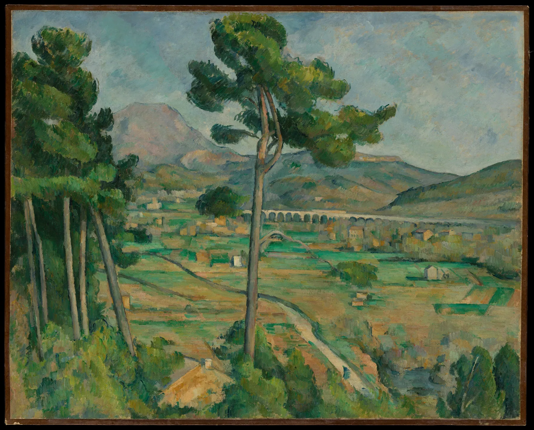 Montaña Sainte-Victoire y el viaducto del valle del río Arc, de Paul Cézanne