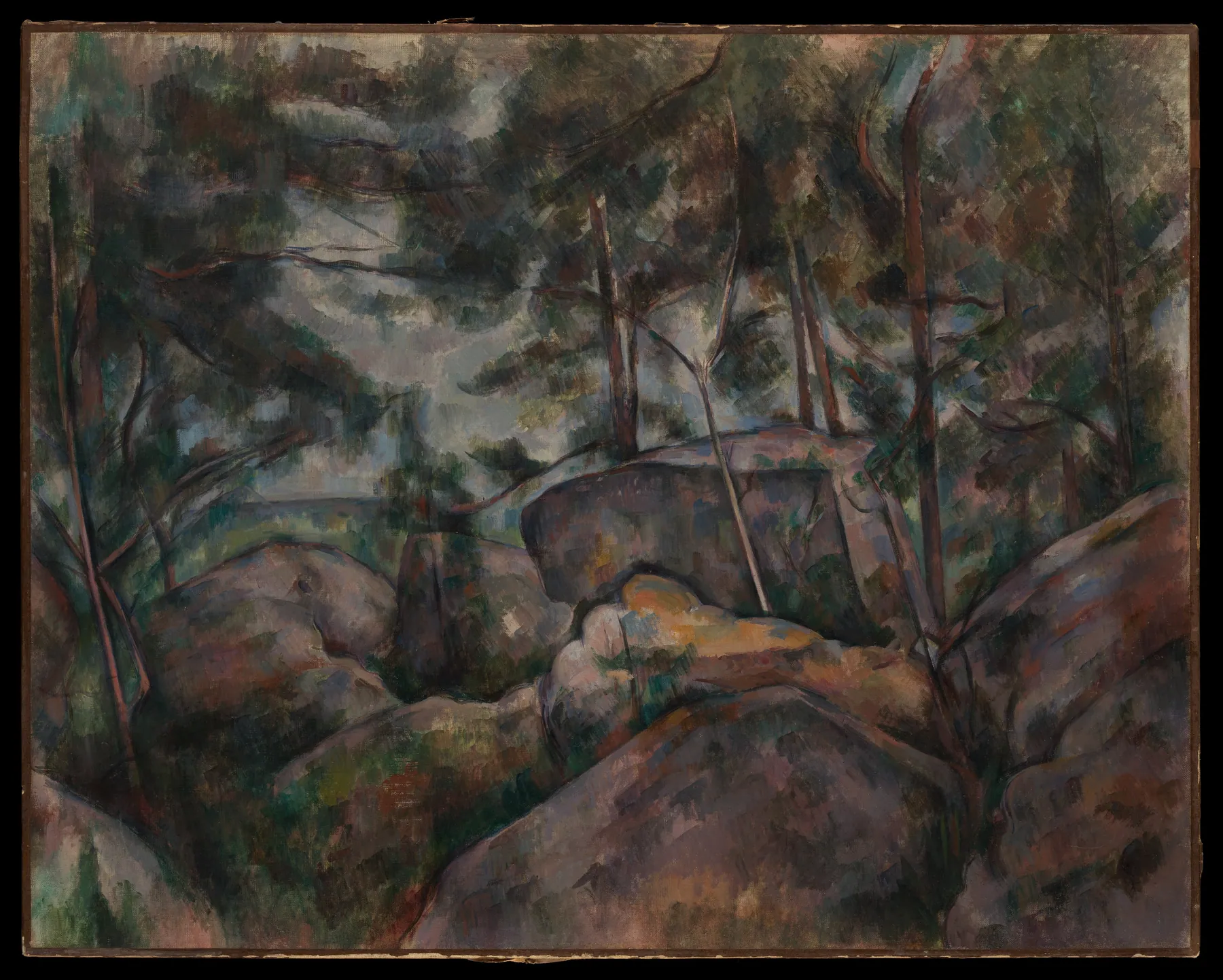 Rocas en Fontainebleau, de Paul Cézanne