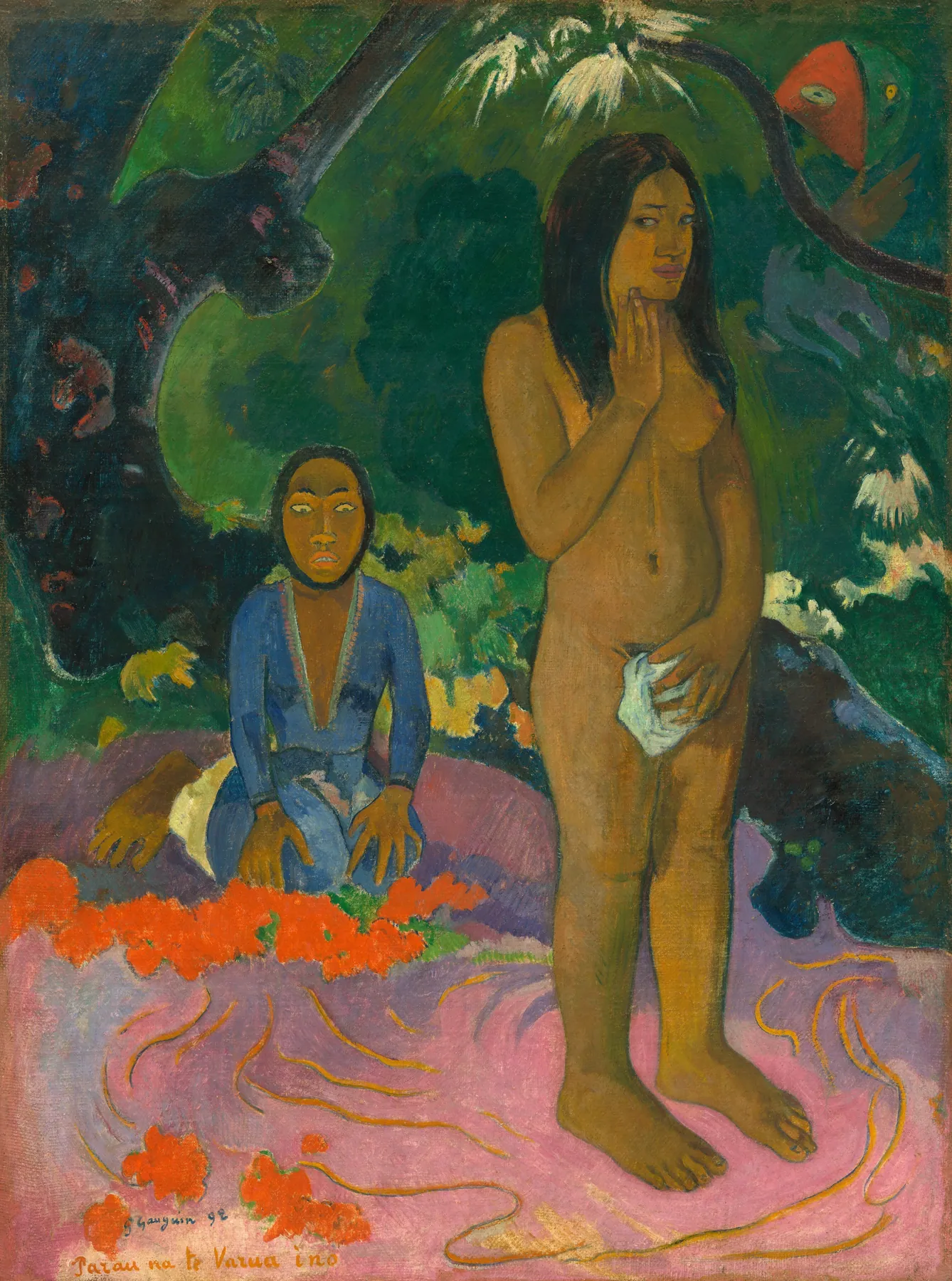 Parau na te Varua ino (Palabras del diablo), de Paul Gauguin