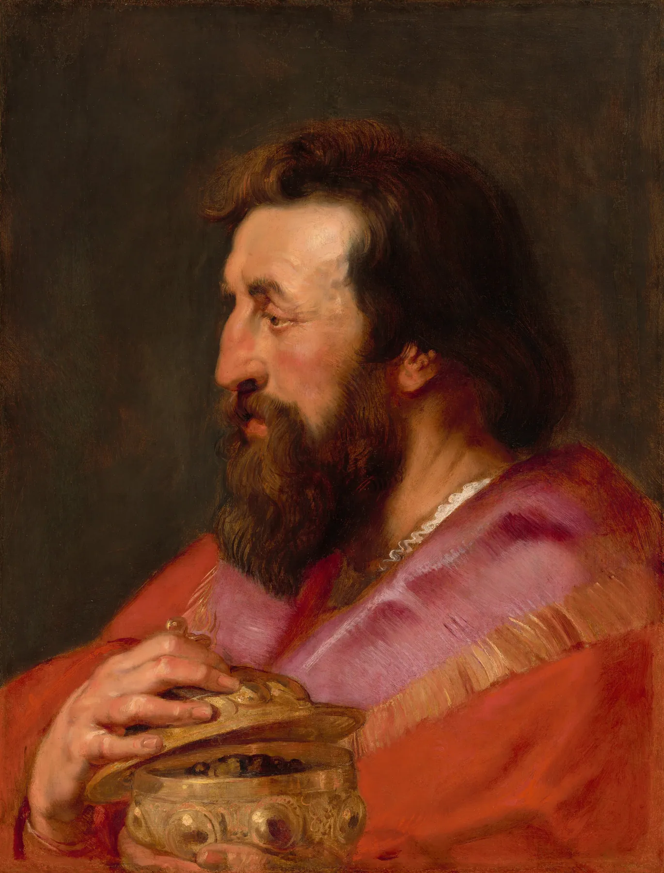 Cabeza de uno de los tres Reyes, Melchor, el rey asirio, de Peter Paul Rubens