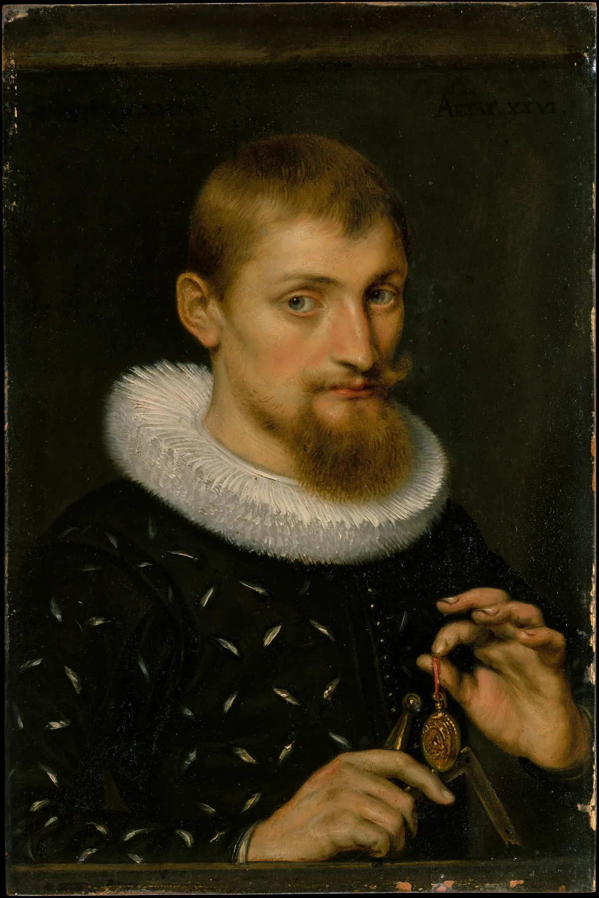 Retrato de un hombre, posiblemente un arquitecto o geógrafo, de Peter Paul Rubens