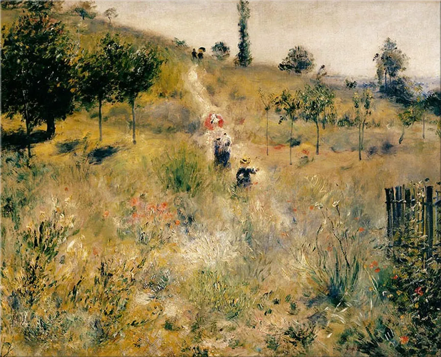 Camino entre la hierba alta, de Pierre-Auguste Renoir