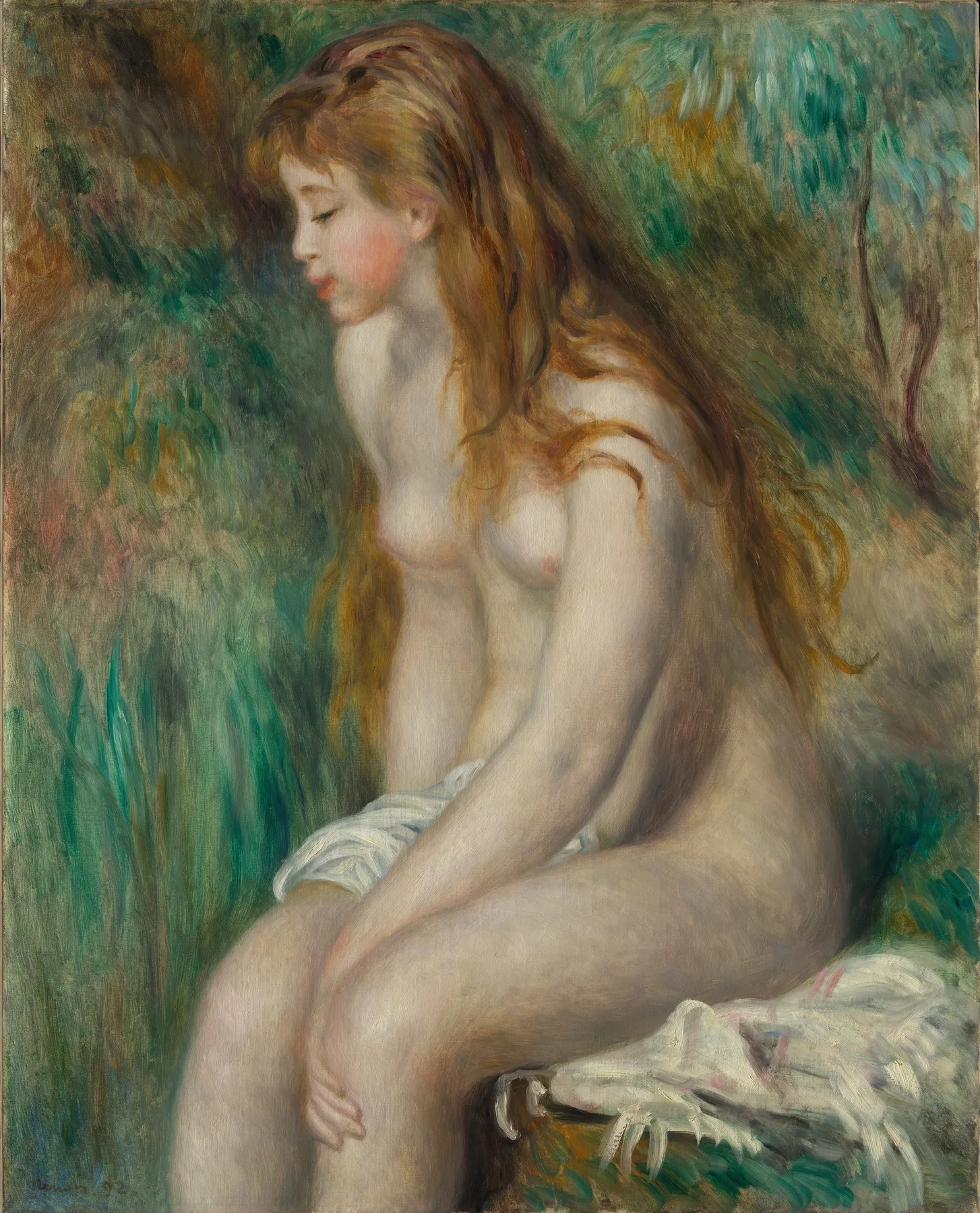 Joven bañándose, de Pierre-Auguste Renoir