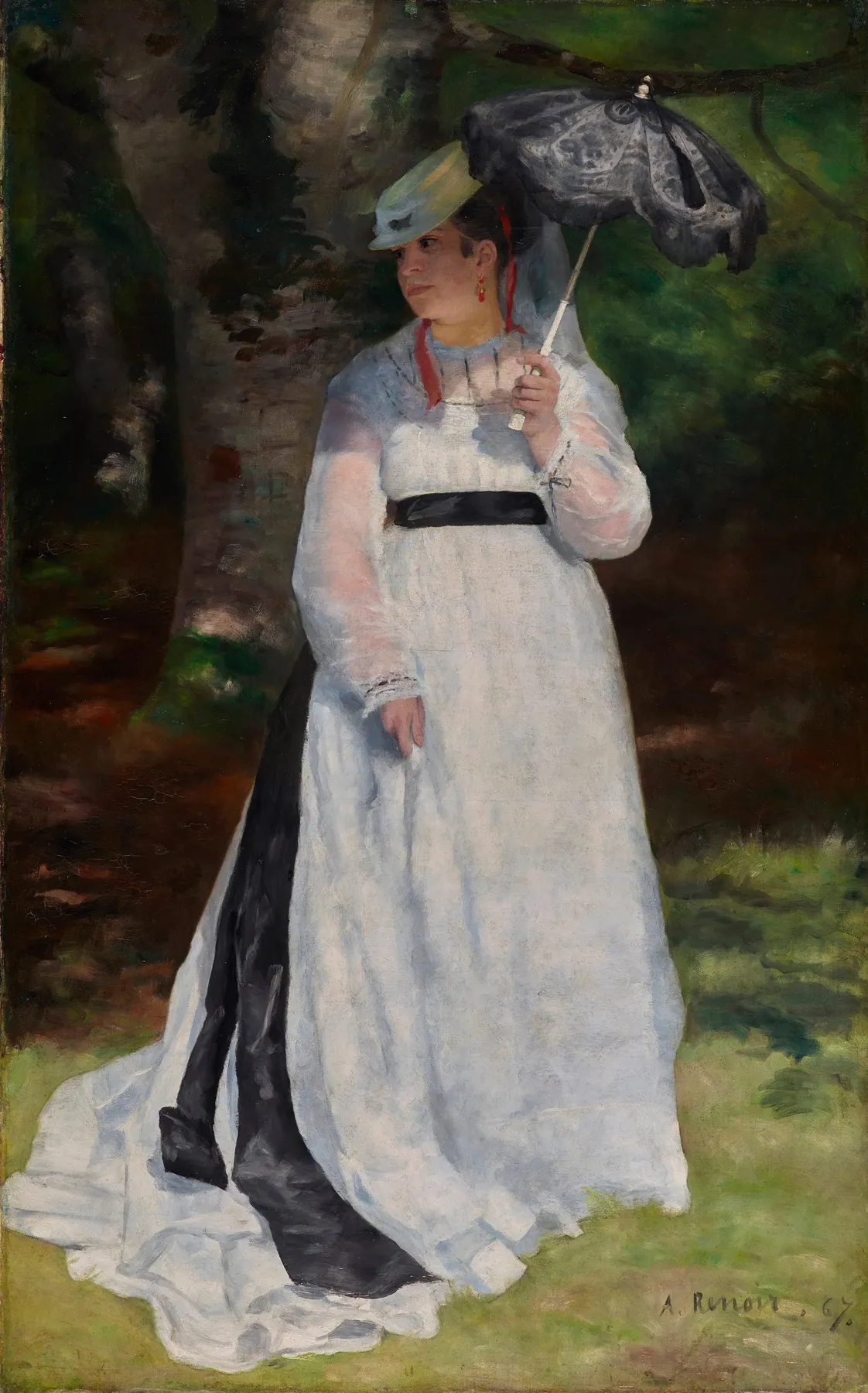 Mujer con sombrilla, de Pierre-Auguste Renoir