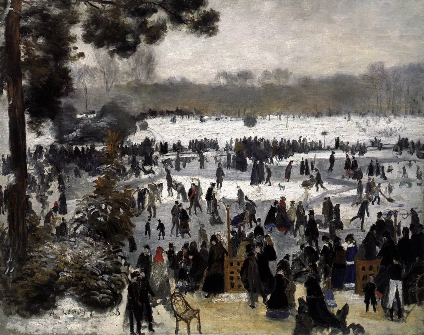Patinadores en el Bois de Boulogne, de Pierre-Auguste Renoir