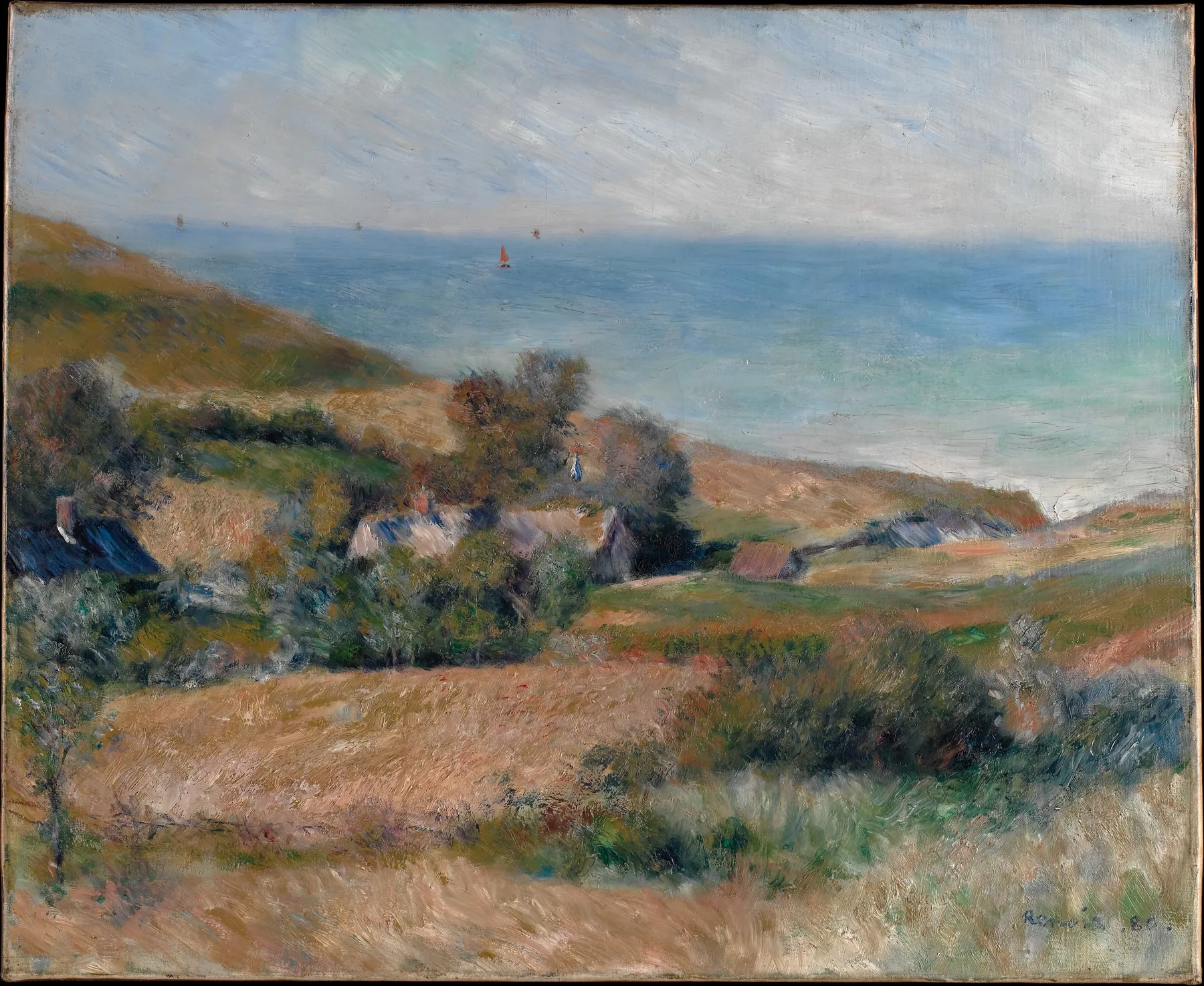 Vista de la costa cerca de Wargemont en Normandía, de Pierre-Auguste Renoir