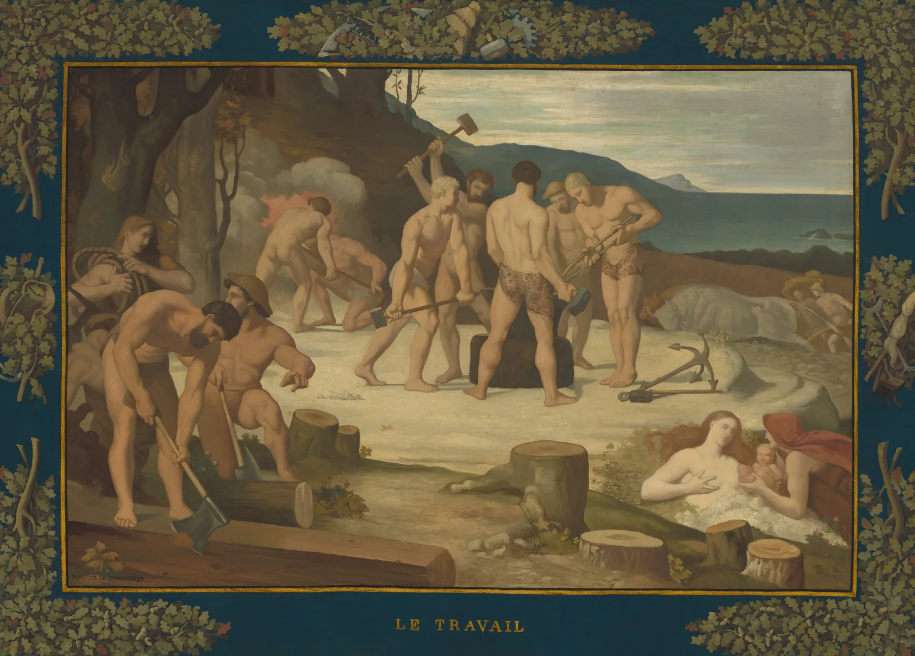 El trabajo, de Pierre Puvis de Chavannes