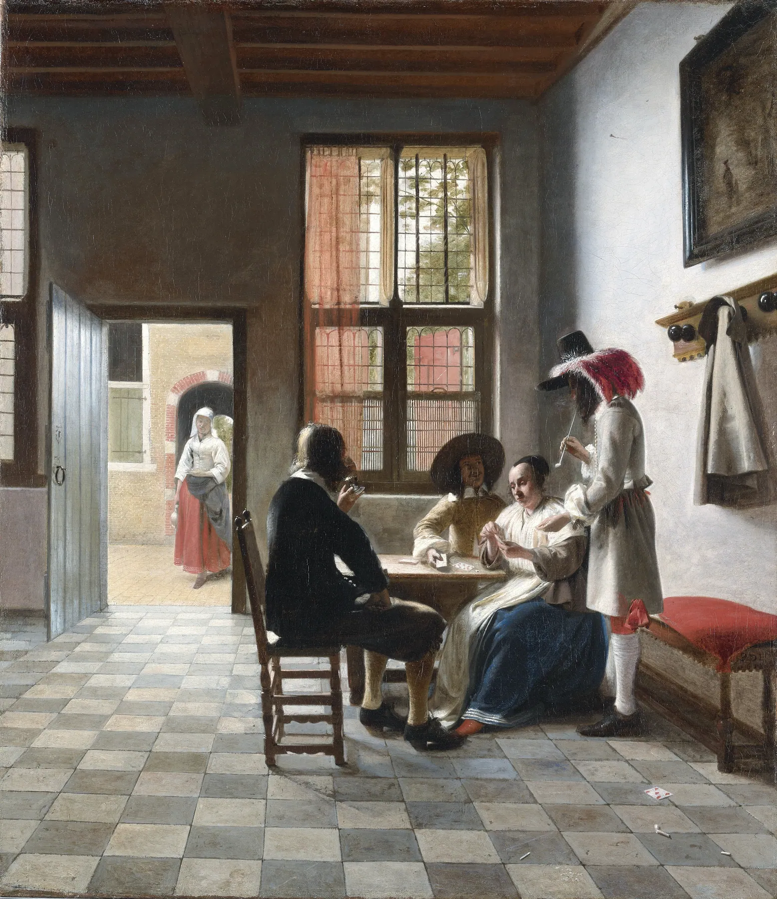Jugadores de cartas en una sala, de Pieter de Hooch
