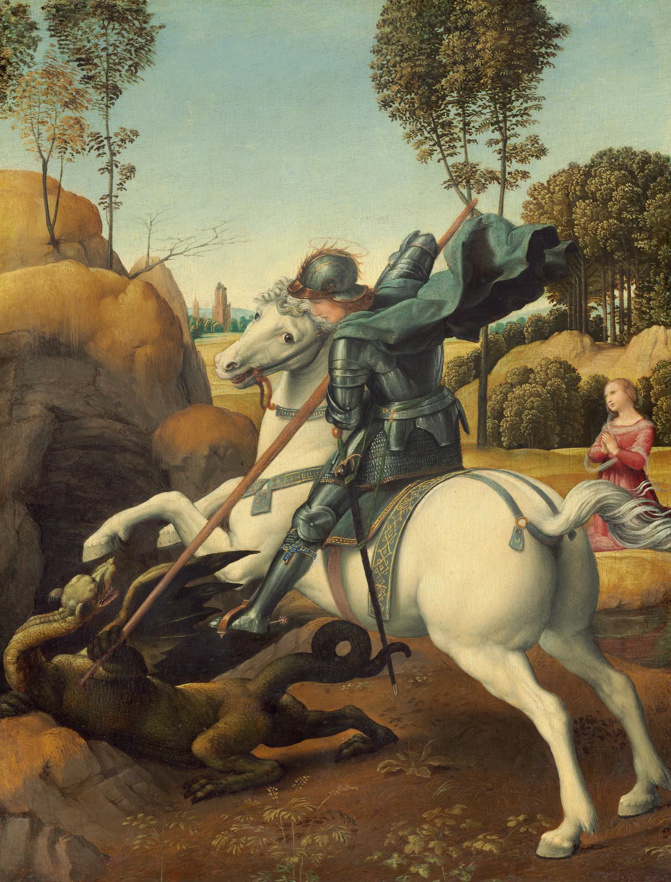 San Jorge y el dragón, de Rafael Sanzio