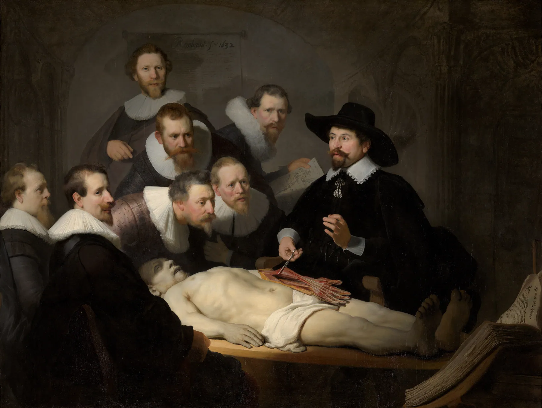 Lección de anatomía del Dr. Nicolaes Tulp, de Rembrandt van Rijn