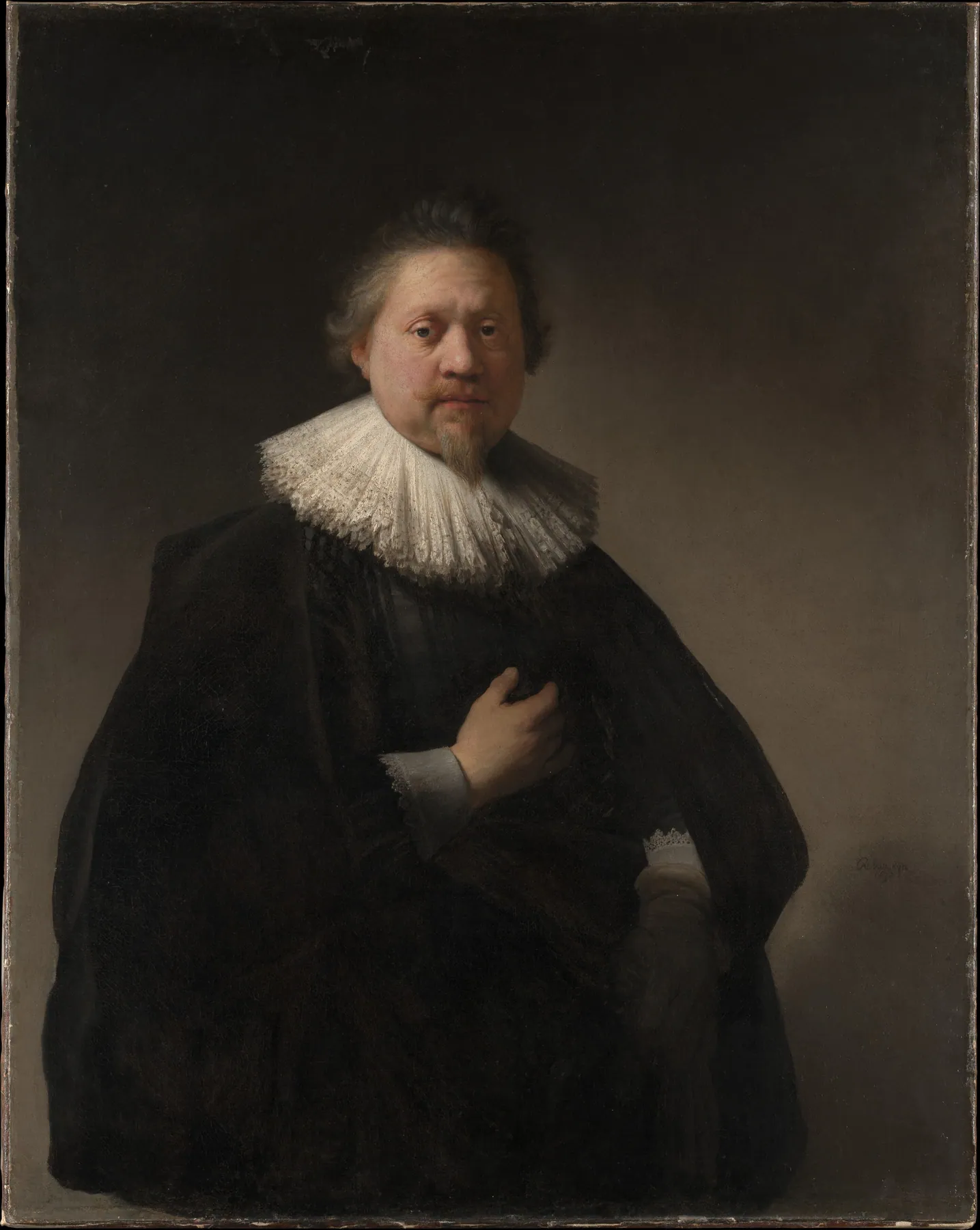 Retrato de un hombre, probablemente miembro de la familia Van Beresteyn, de Rembrandt van Rijn