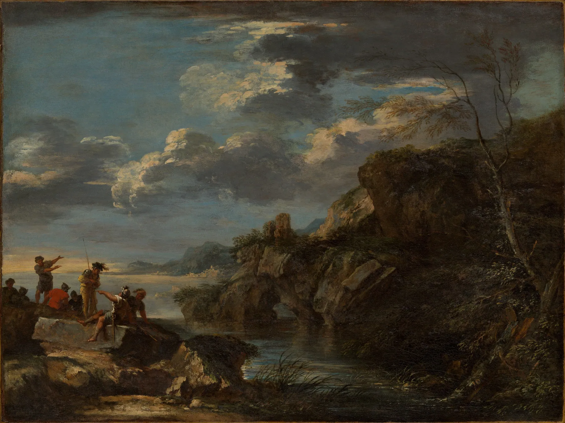 Bandidos en una costa rocosa, de Salvator Rosa