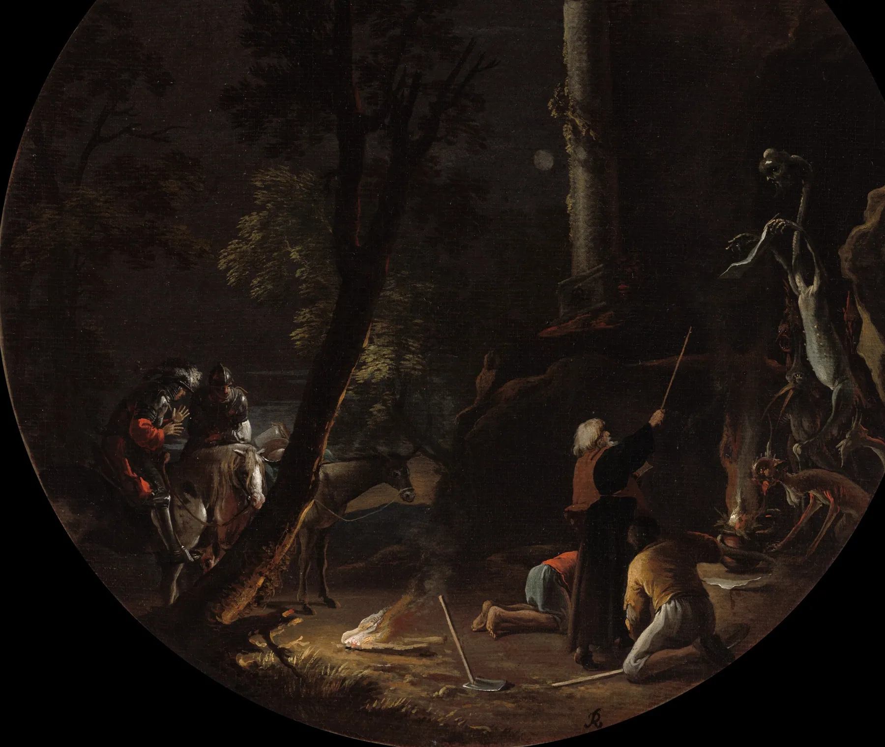 Escenas de brujería, Noche, de Salvator Rosa