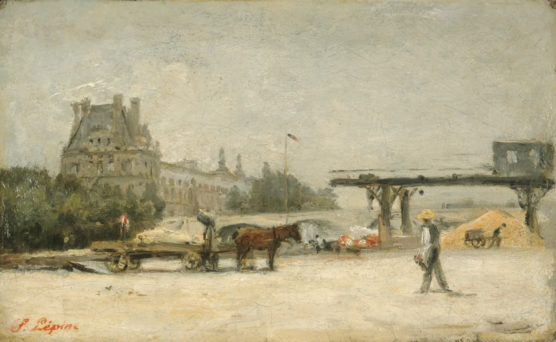 Vista del Louvre, de Stanislas Lépine