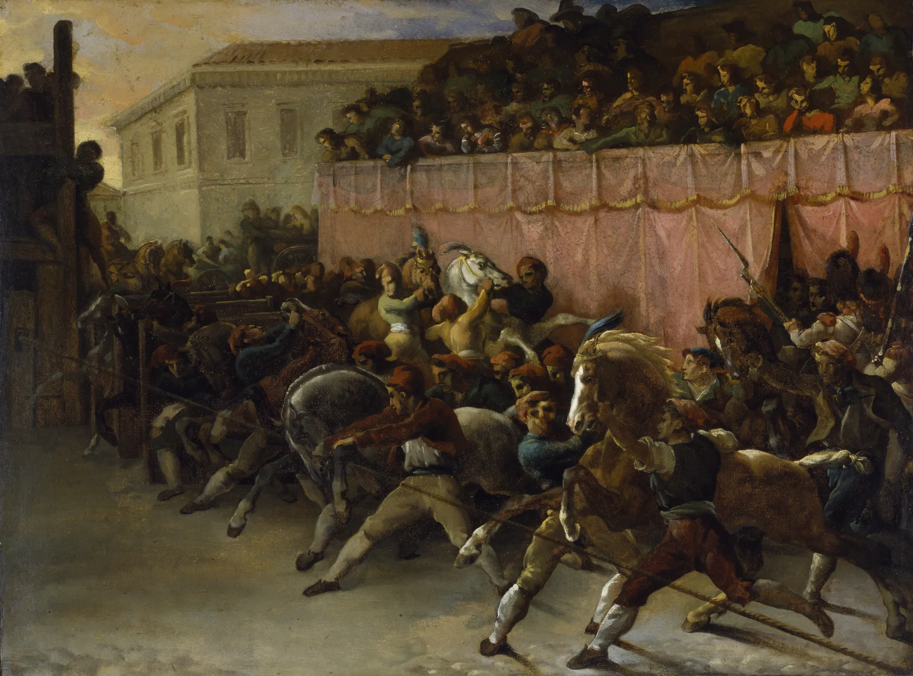 Carrera de caballos libres en Roma, de Théodore Géricault