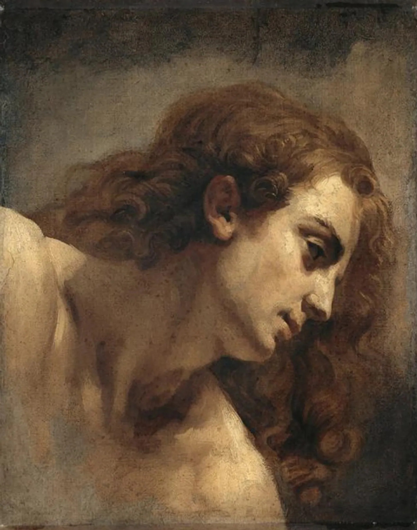 Retrato de muchacho con el pelo largo, de Théodore Géricault
