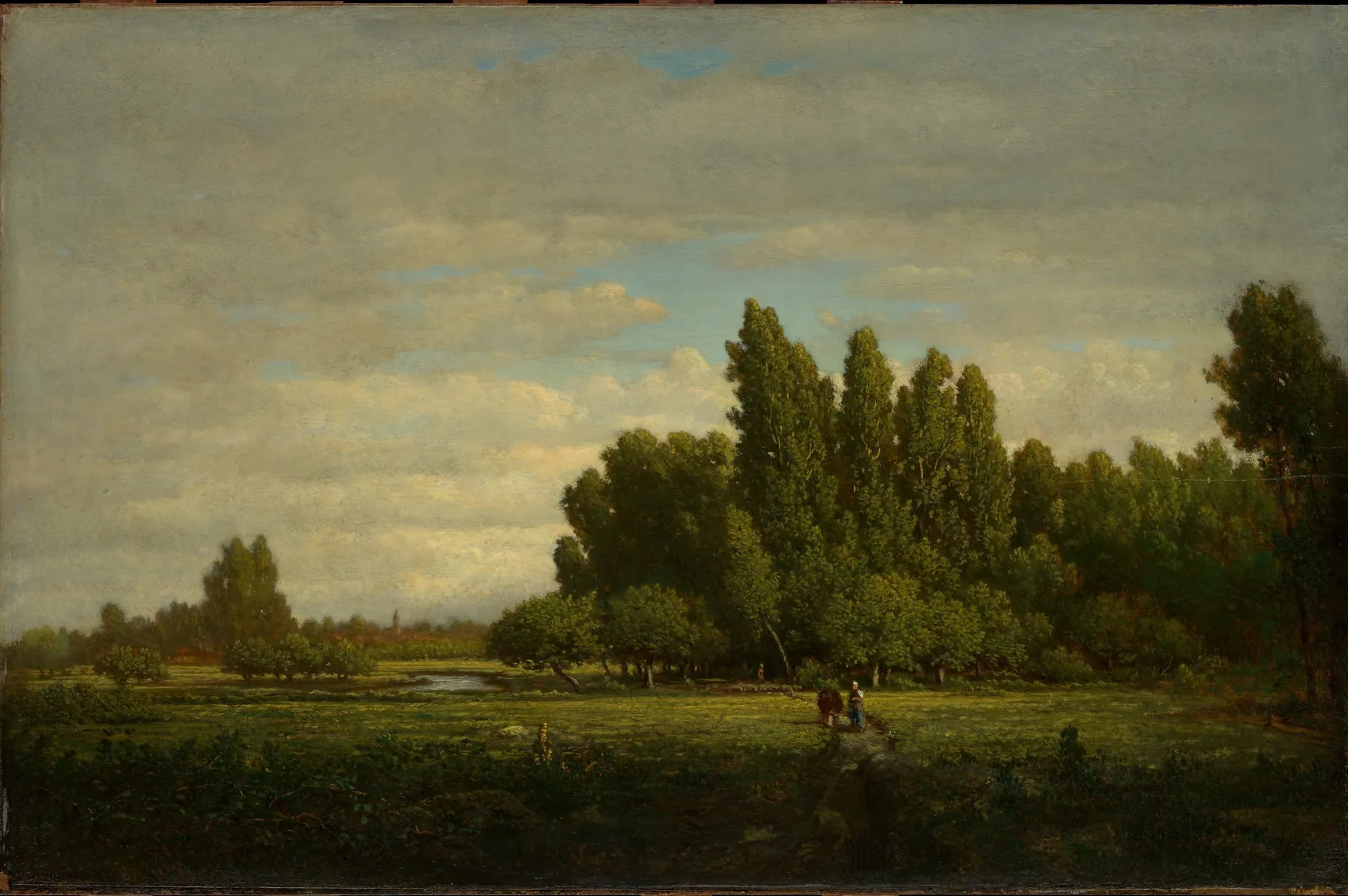 Un prado bordeado de árboles, de Théodore Rousseau