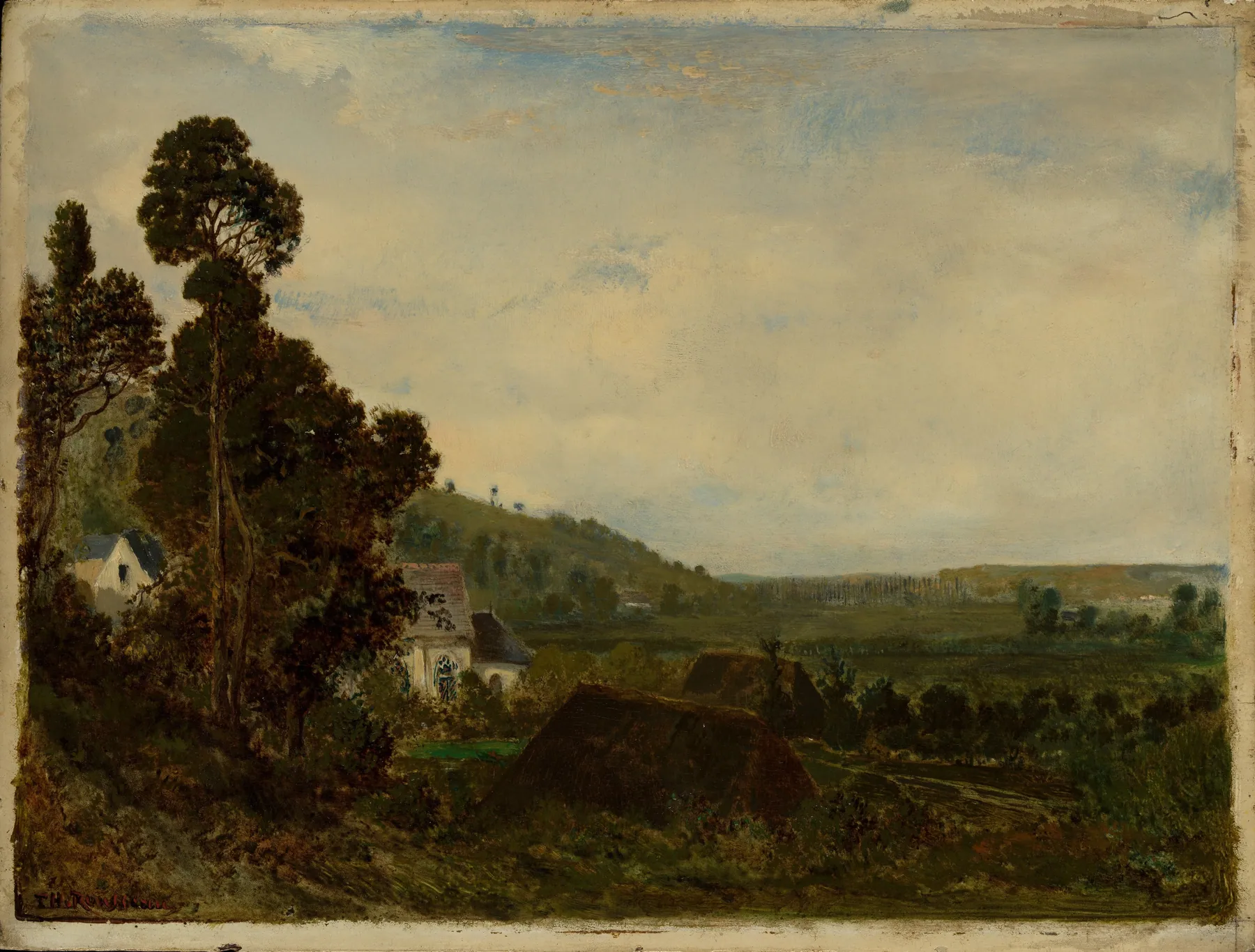 Una vieja capilla en un valle, de Théodore Rousseau