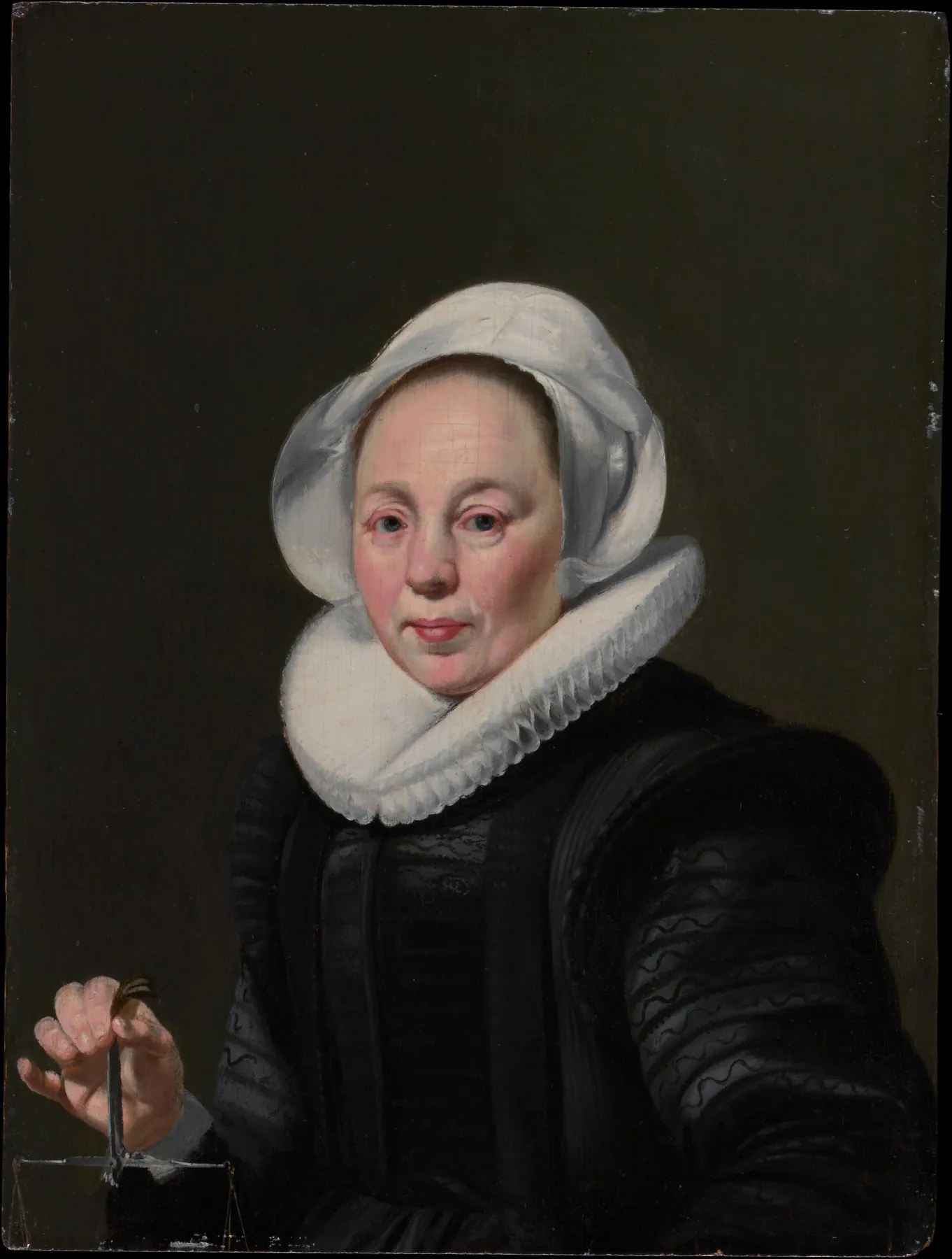 Retrato de una mujer con una balanza, de Thomas de Keyser