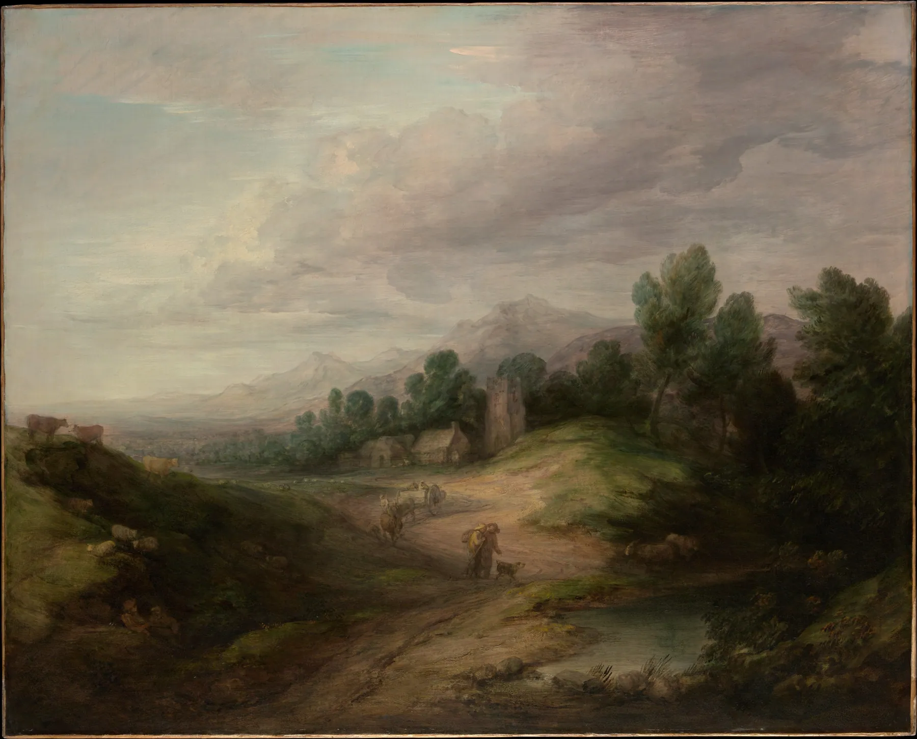 Paisaje boscoso en tierras altas, de Thomas Gainsborough