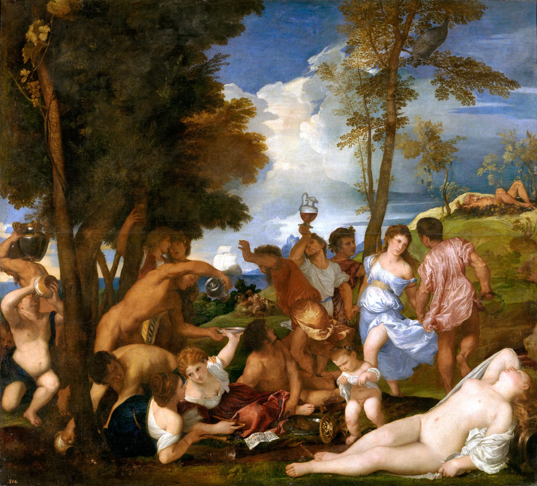 La bacanal de los andrios, de Tiziano Vecellio