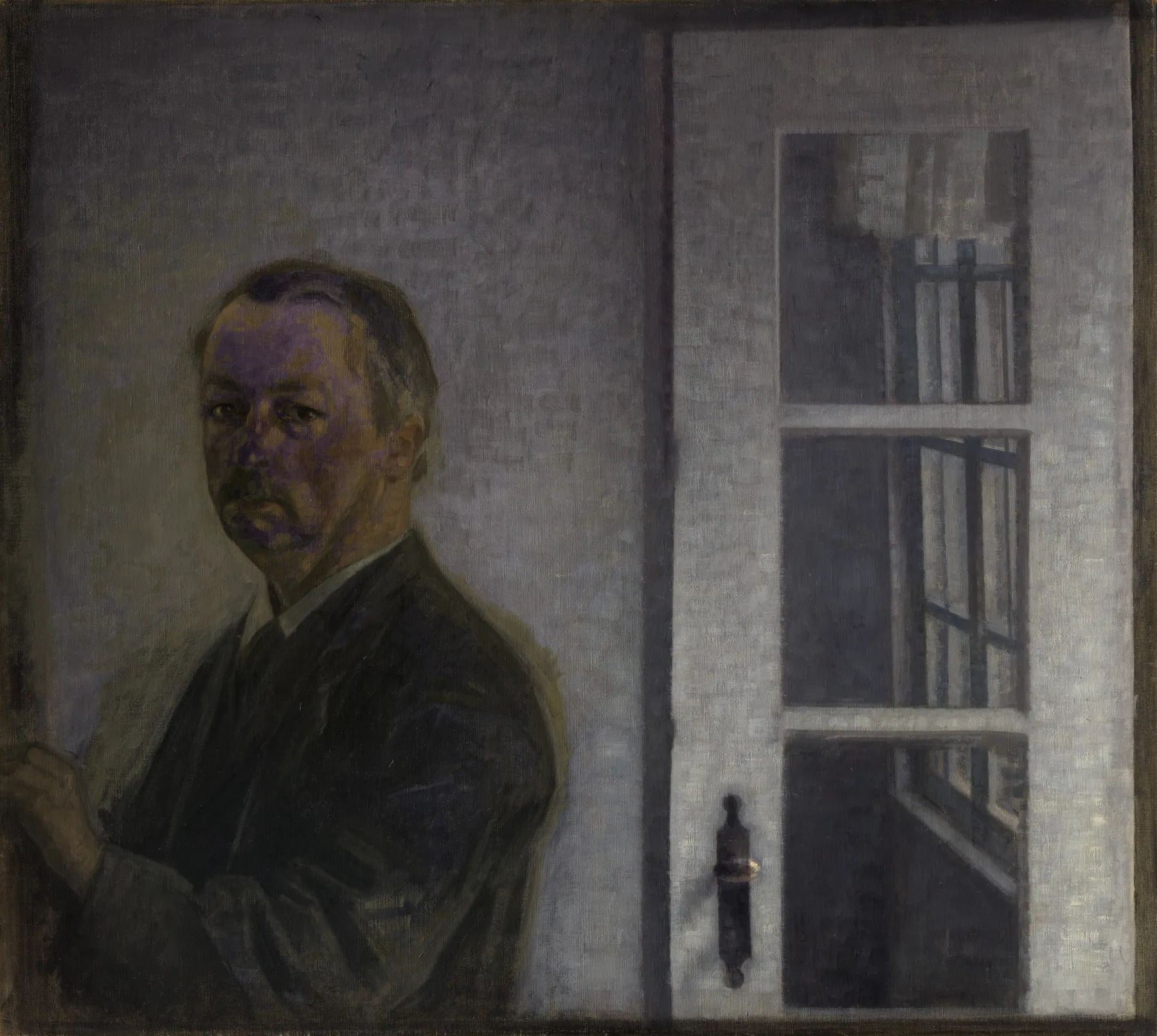 Autorretrato en Spurveskjul, de Vilhelm Hammershøi