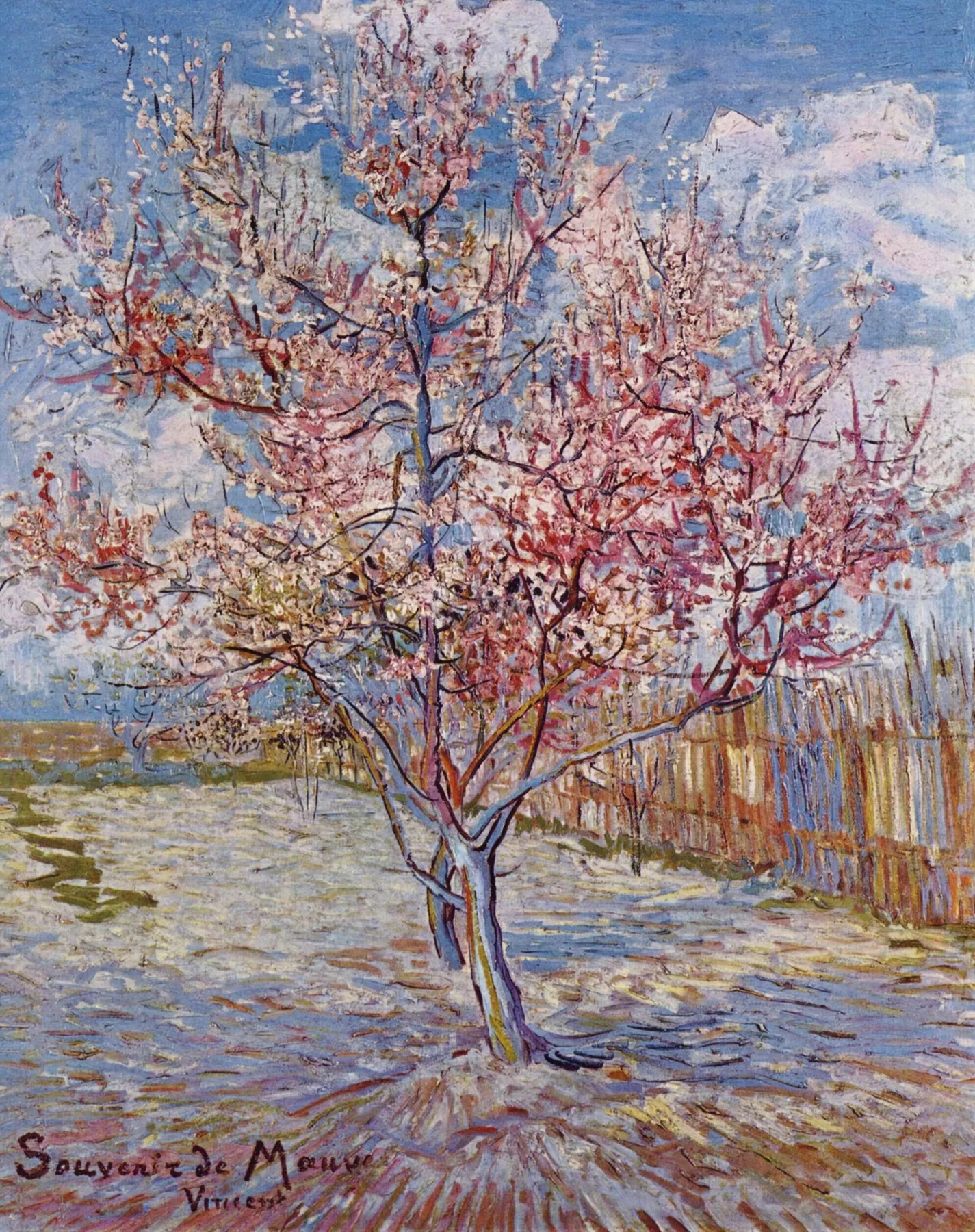 Melocotonero en flor, de Vincent van Gogh