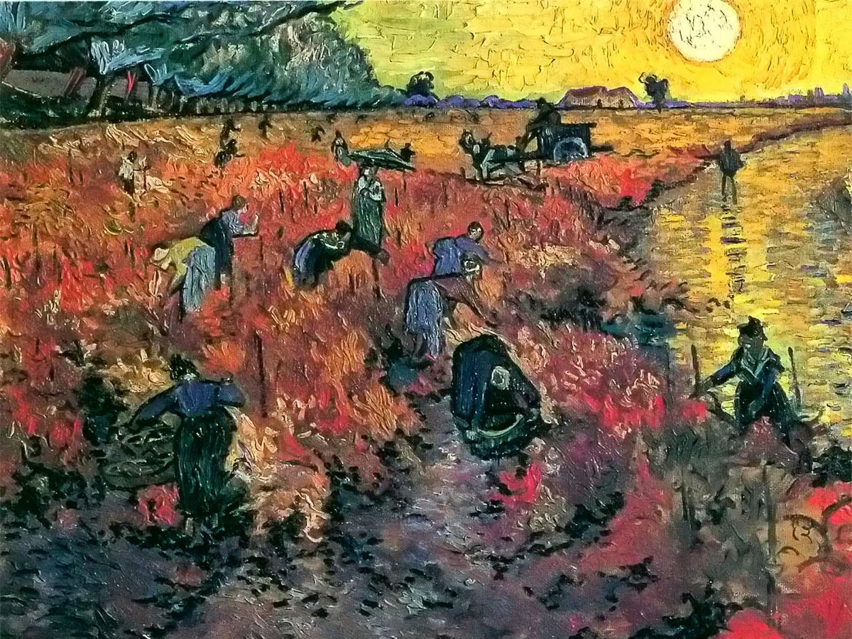 Viñedo rojo en Arlés, de Vincent van Gogh