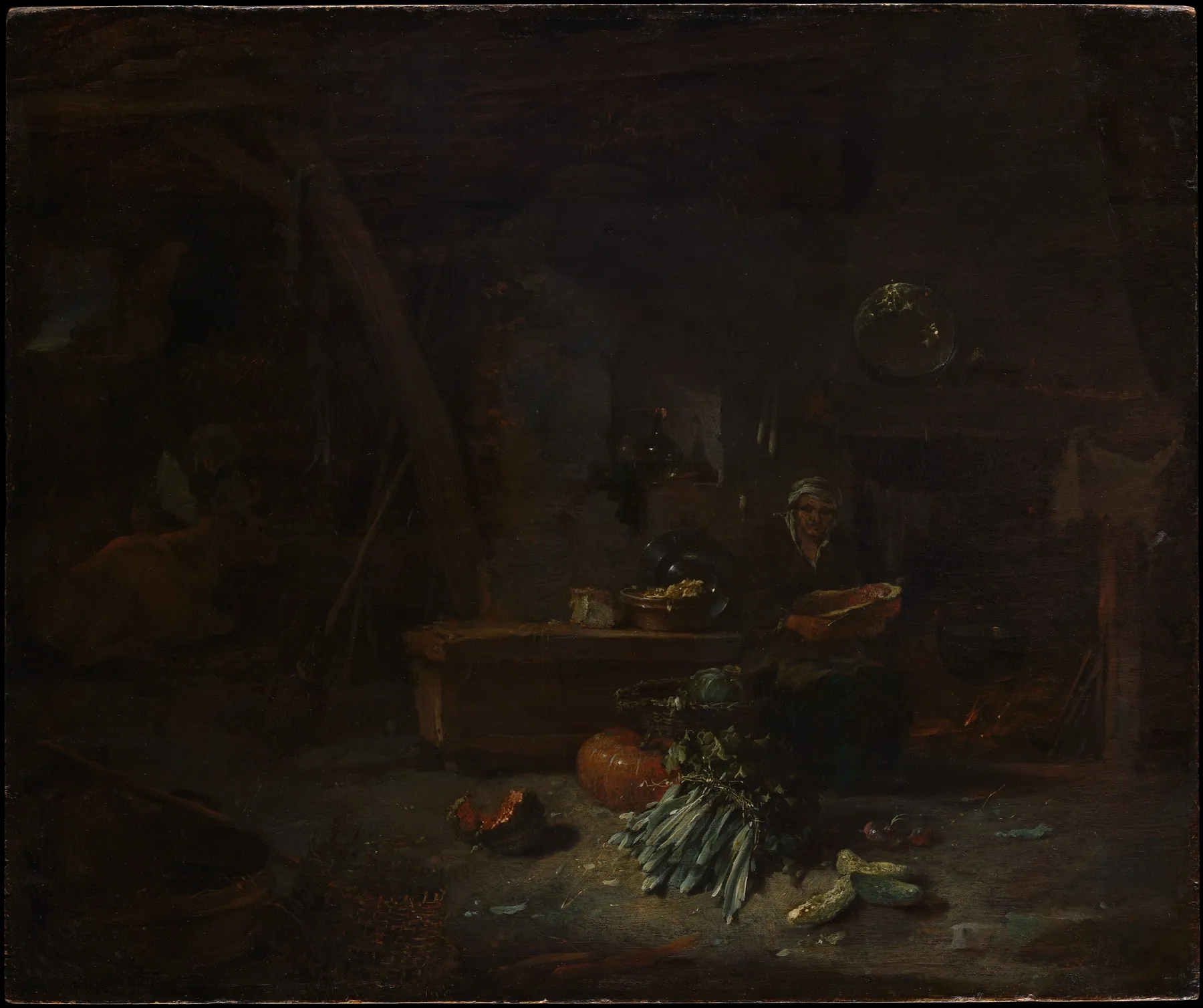 Interior de una cocina, de Willem Kalf
