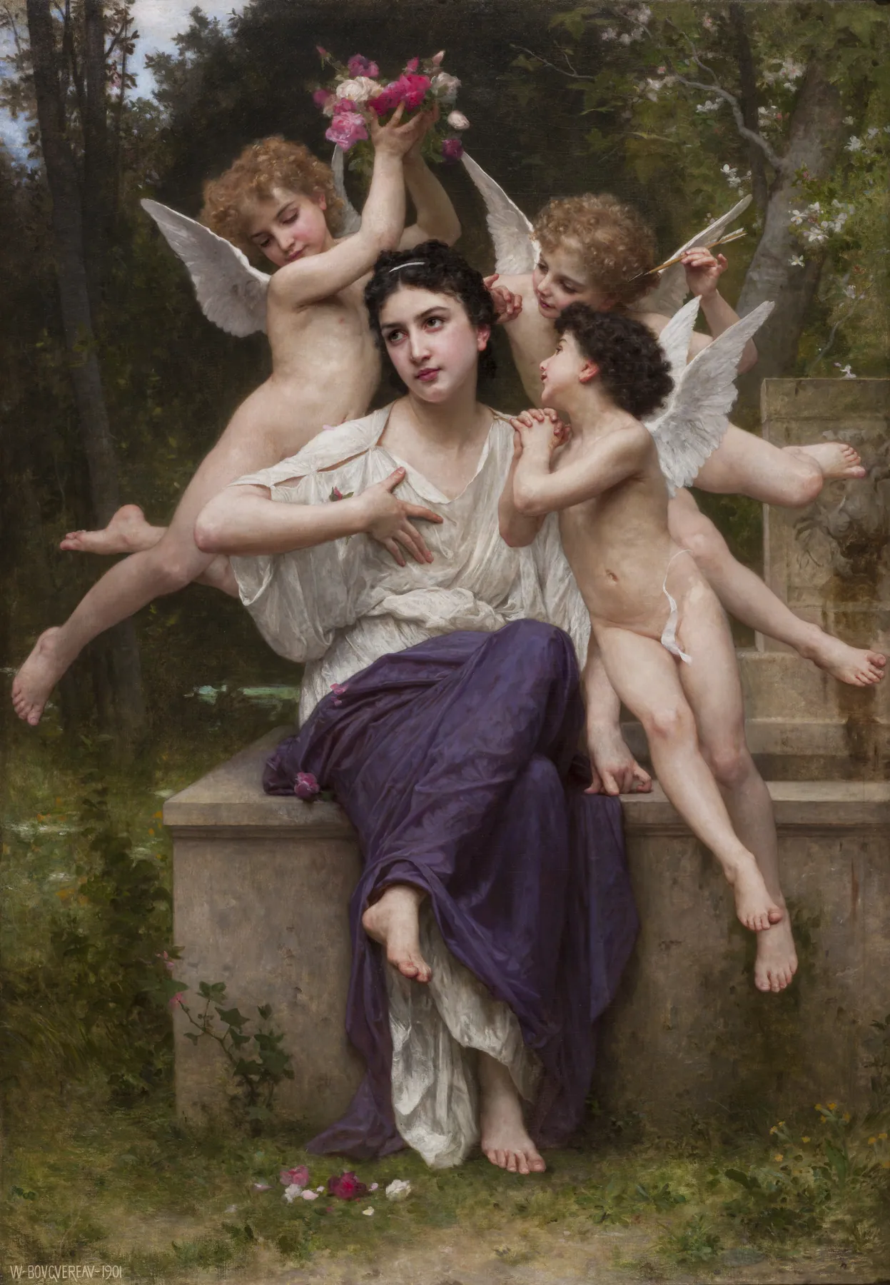 Idilio de primavera, de William-Adolphe Bouguereau