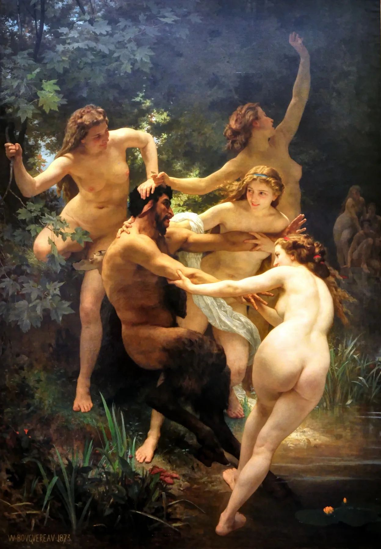 Ninfas y sátiro, de William-Adolphe Bouguereau