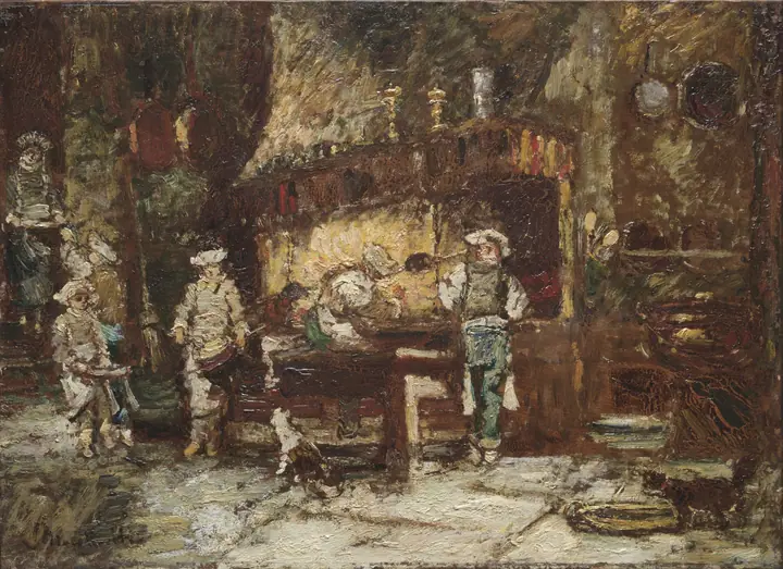La cocina de la Rôtisserie des Deux Paons, Adolphe Monticelli