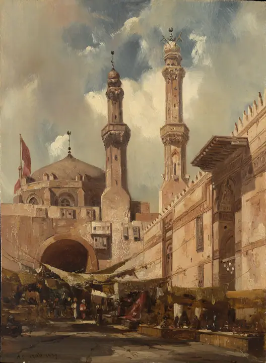 Un bazar de El Cairo, Adrien Dauzats