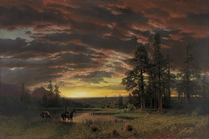 Atardecer en la pradera, Albert Bierstadt