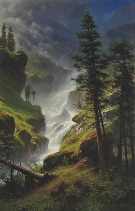 Cataratas en las Rocosas, Albert Bierstadt