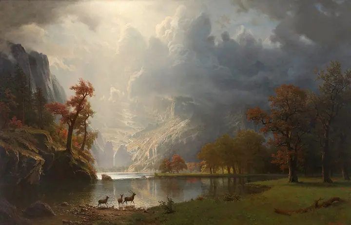 Entre los lerdos, Albert Bierstadt