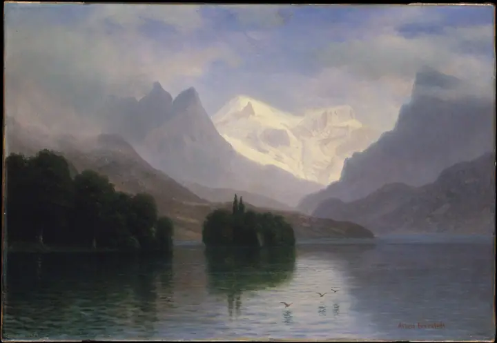Escena de montaña, Albert Bierstadt