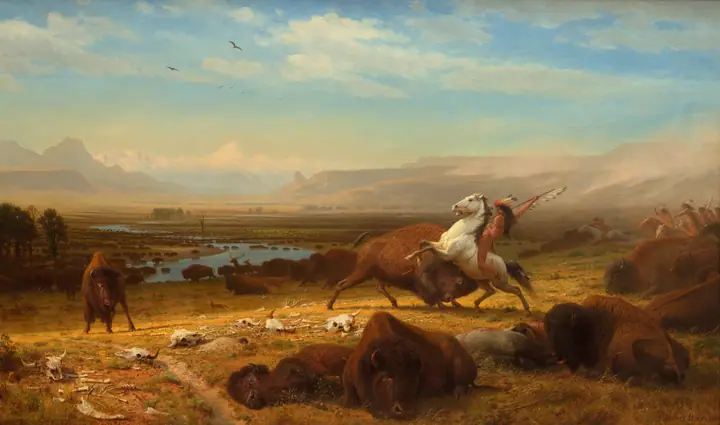 Los últimos búfalos, Albert Bierstadt