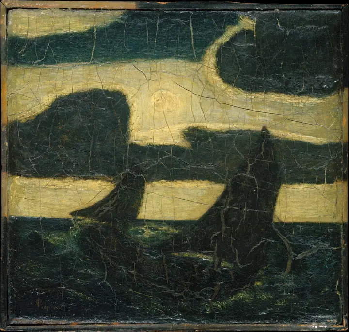 Marina a la luz de la luna, Albert Pinkham Ryder