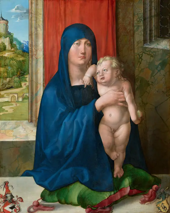 Virgen con el Niño (anverso), Alberto Durero