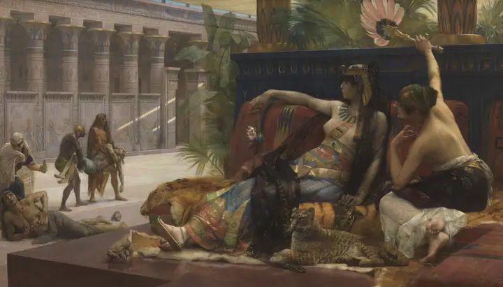 Cleopatra probando venenos en condenados, Alexandre Cabanel